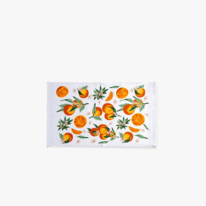 Green Black Orange 3'lü Mutfak Havlu Seti Baskılı 40x60