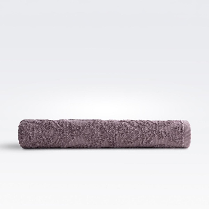 Green Black Serena Banyo Havlusu %100 Pamuk Jakarlı Koyu Mor 80x150 Cm