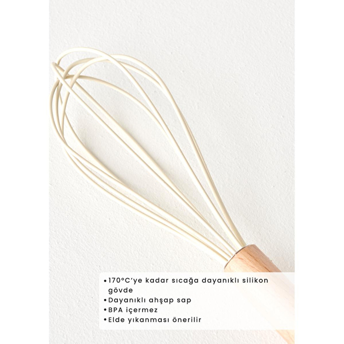 Bella Maison Olivia Silikon Çırpıcı Krem (24x6,5 Cm) Krem