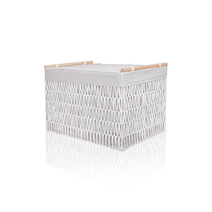 The Mia Cesta Hasır Organizer Sepet Beyaz 62x42x42 Cm