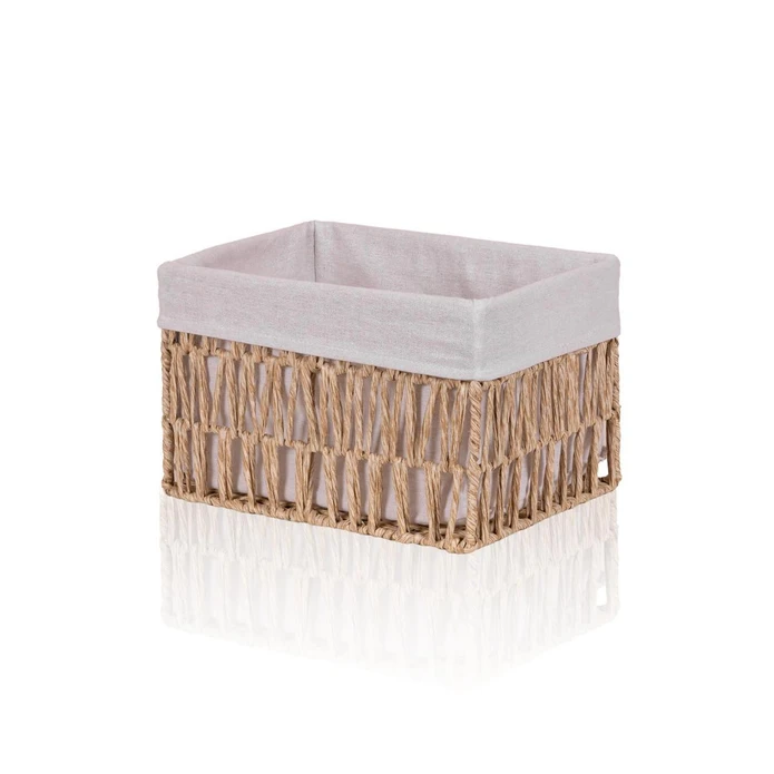 The Mia Cesta Hasır Organizer Sepet Naturel 30x22x19 Cm