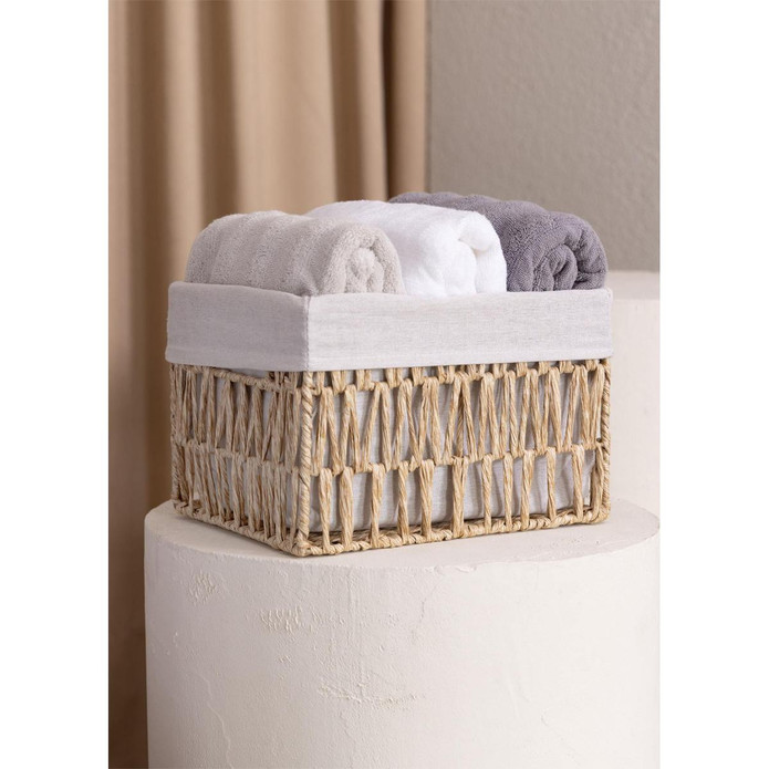 The Mia Cesta Hasır Organizer Sepet Naturel 30x22x19 Cm