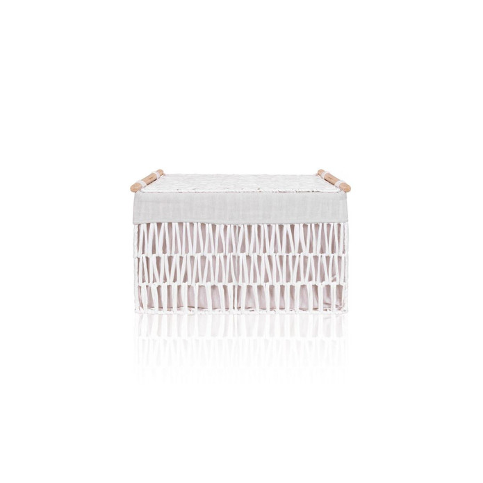 The Mia Cesta Hasır Organizer Sepet Beyaz 52x30x32 Cm
