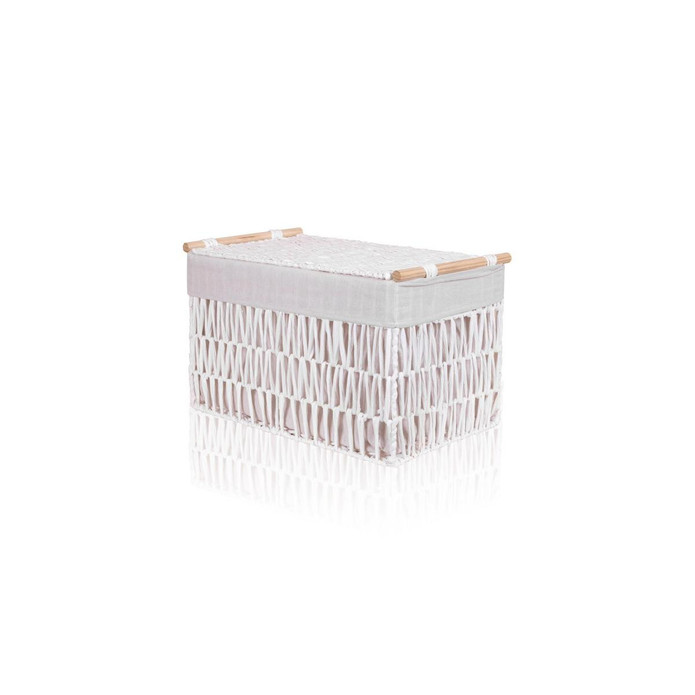 The Mia Cesta Hasır Organizer Sepet Beyaz 52x30x32 Cm