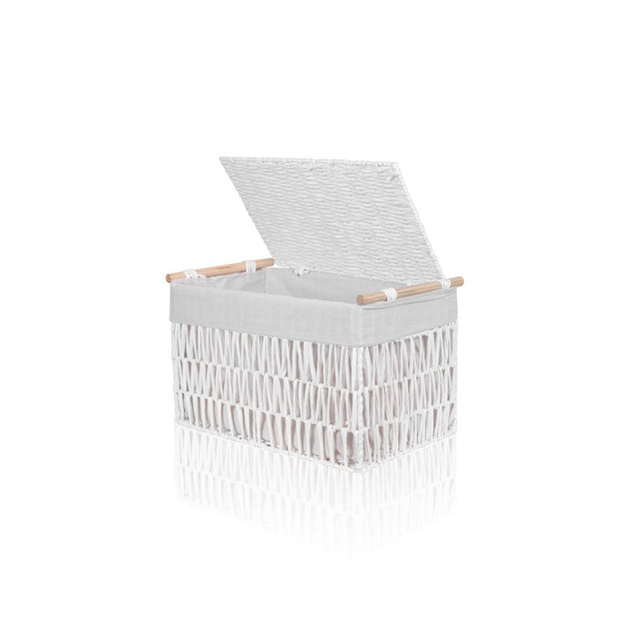 The Mia Cesta Hasır Organizer Sepet Beyaz 52x30x32 Cm