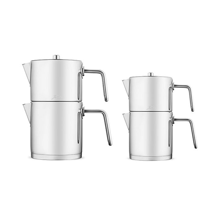 Jumbo Metalix Full Metal İndüksiyon Tabanlı Midi Çaydanlık Takımı 1,1L & 1,5L