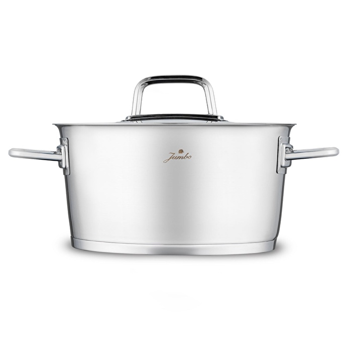 Jumbo Felix 8 Parça İndüksiyon Tabanlı Çelik Tencere Seti