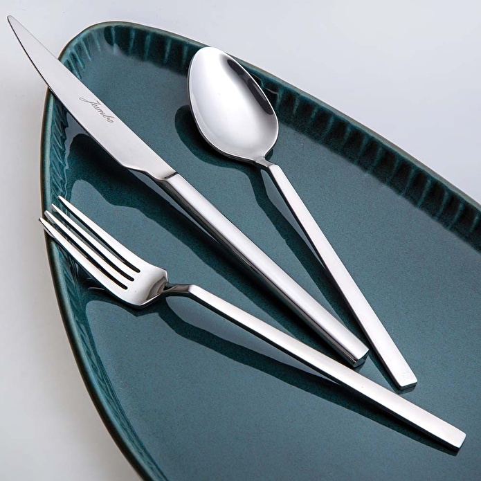 Jumbo 1800 6 Kişilik 24 Parça Tatlı Çatal Kaşık Bıçak Takımı