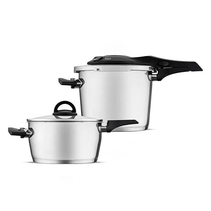 Jumbo Procook 4+6 Litre Paslanmaz Çelik Düdüklü Tencere Seti