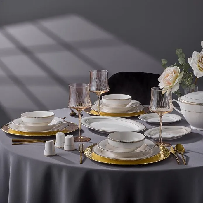 Jumbo Lineda 60 Parça 12 Kişilik Yemek Takımı