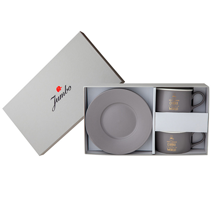 Jumbo Joy Grey Çay Fincan Takımı