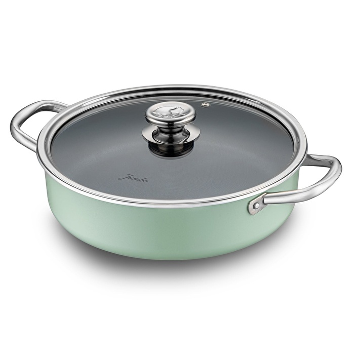 Jumbo Mint Green 7 Parça İndüksiyon Tabanlı Granit Tencere Seti