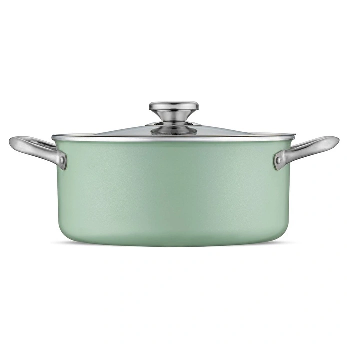 Jumbo Mint Green 7 Parça İndüksiyon Tabanlı Granit Tencere Seti