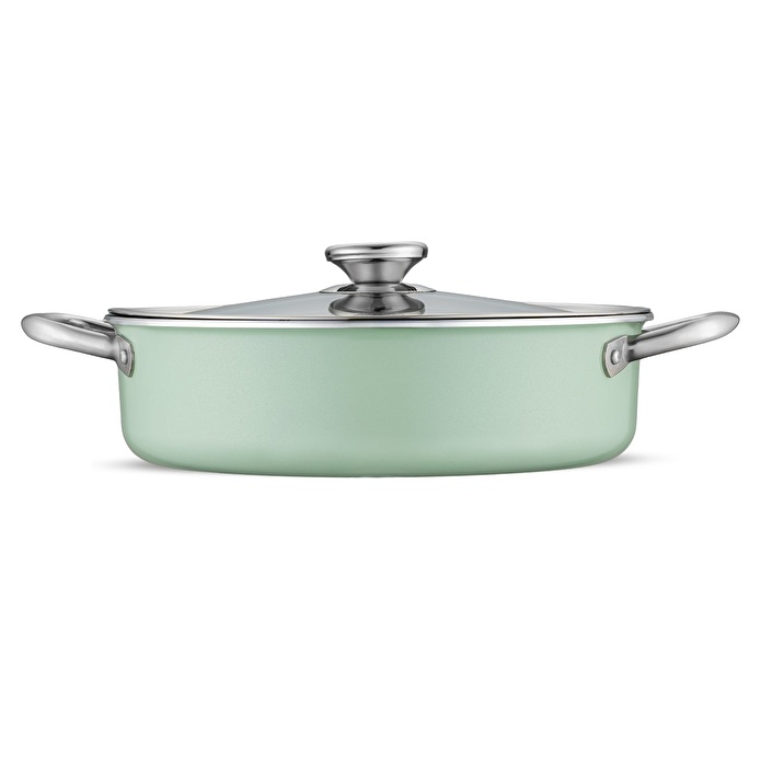 Jumbo Mint Green 7 Parça İndüksiyon Tabanlı Granit Tencere Seti