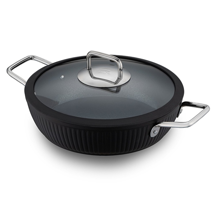 Jumbo Dublin Black 7 Parça İndüksiyon Tabanlı Granit Tencere Seti