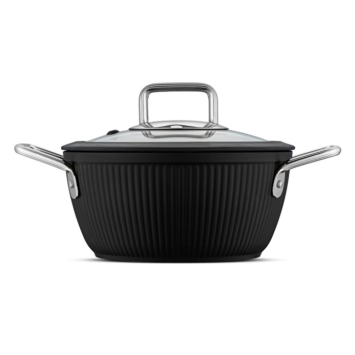 Jumbo Dublin Black 7 Parça İndüksiyon Tabanlı Granit Tencere Seti