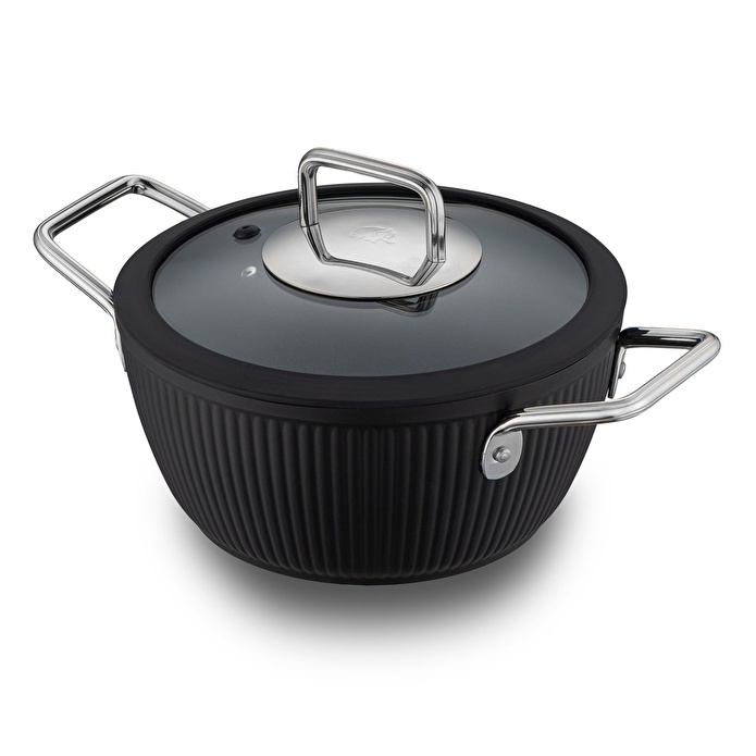 Jumbo Dublin Black 7 Parça İndüksiyon Tabanlı Granit Tencere Seti