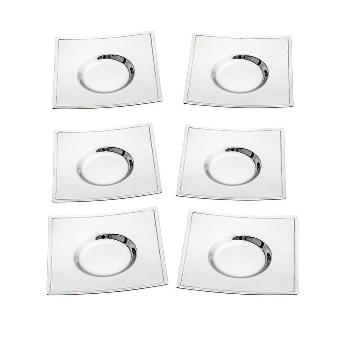 Jumbo Timeless Cubic 6'lı Çay Tabağı Seti