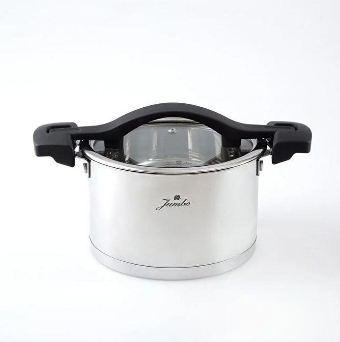 Jumbo Spark 8 Parça İndüksiyon Tabanlı Çelik Tencere Seti