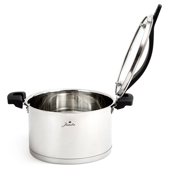 Jumbo Spark 8 Parça İndüksiyon Tabanlı Çelik Tencere Seti