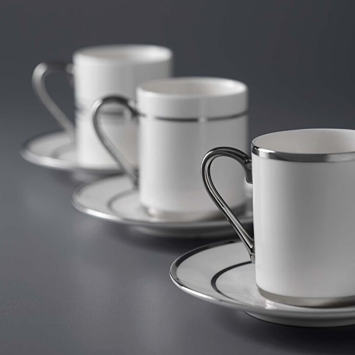 Jumbo Luces Platin 4 Kişilik Kahve Fincan Takımı