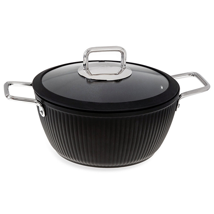 Jumbo Dublin Black İndüksiyon Tabanlı Derin Tencere 24 cm