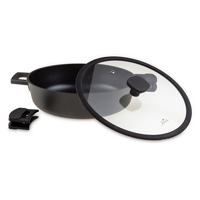 Jumbo Black Cook 7 Parça İndüksiyon Tabanlı Döküm Tencere Seti