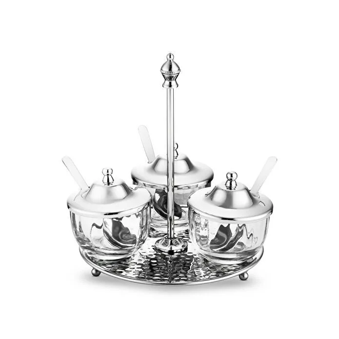 Jumbo Alula Standlı 3'lü Baharat Seti 16,5x16,5x18,5 cm