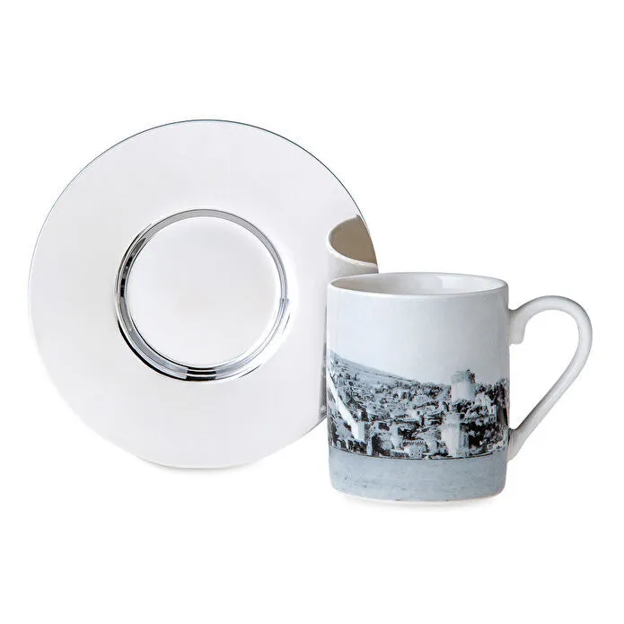 Jumbo X İstanbul Modern Othmar Pferschy-Karşı Kıyıdan Rumeli Hisarın’a Bakış 2 Kişilik Kahve Fincan Takımı