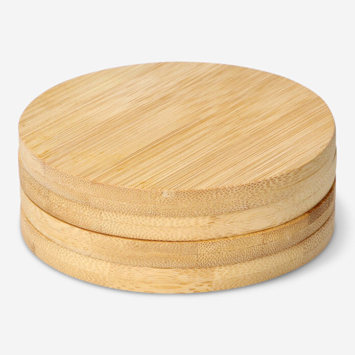 Flying Tiger Copenhagen Yuvarlak Bambu Bardak Altlığı