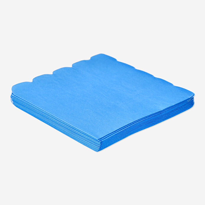 Flying Tiger Copenhagen 15'li Yuvarlak Kenarlı Mavi Peçete Seti