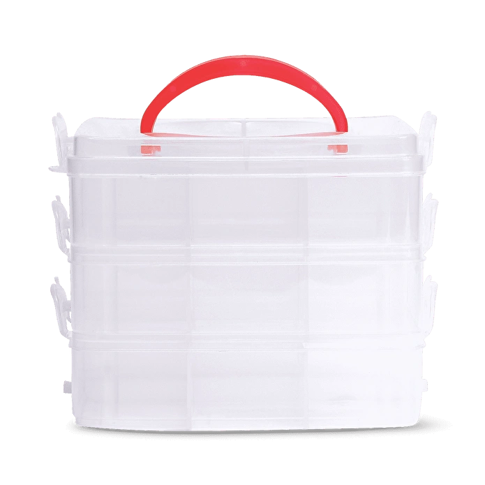 Flying Tiger Copenhagen Bölmeli Plastik Pembe Saklama Kutusu