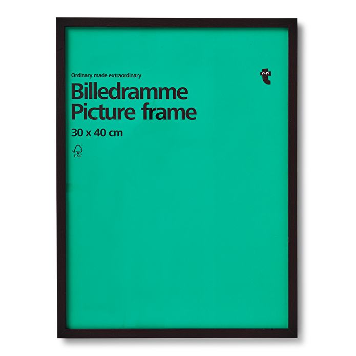 Flying Tiger Copenhagen Ahşap Görünümlü Siyah Çerçeve 30 cm x 40 cm