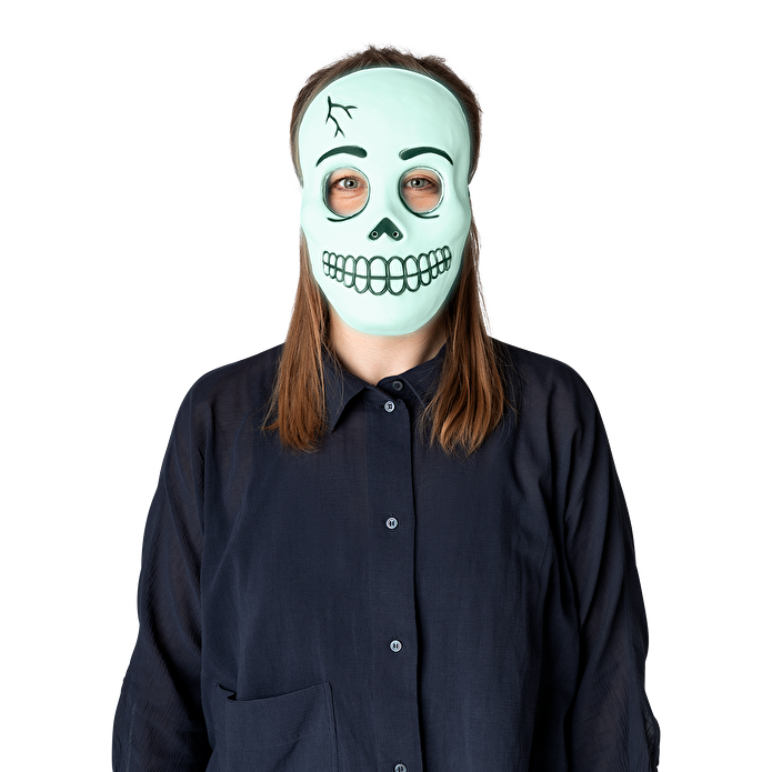 Flying Tiger Copenhagen Karanlıkta Parlayan Beyaz Kuru Kafa Maskesi