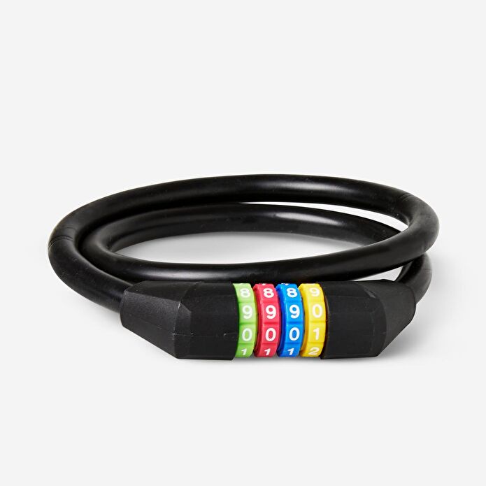 Flying Tiger Copenhagen Siyah Şifreli Bisiklet Kilidi 70 cm