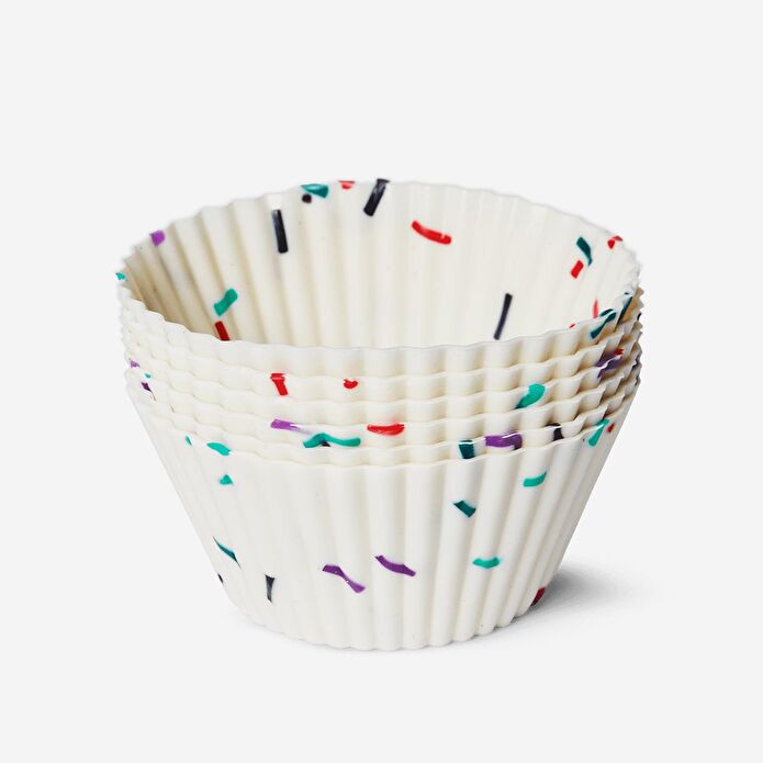 Flying Tiger Copenhagen Konfeti Desenli 6'lı Silikon Muffin Kalıbı