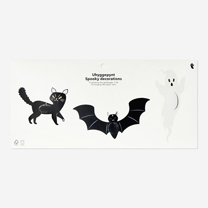 Flying Tiger Copenhagen Halloween Temalı 3'lü Petek Süs Seti