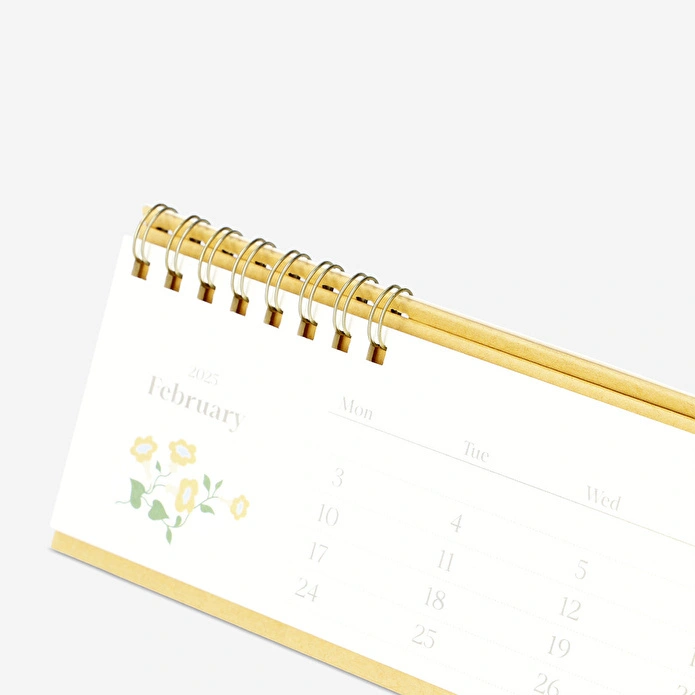 Flying Tiger Copenhagen Spiralli 2025 Aylık Masaüstü Takvimi