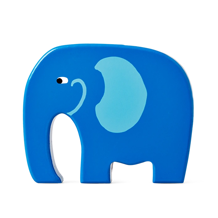 Flying Tiger Copenhagen Mavi Ahşap Fil Figürü