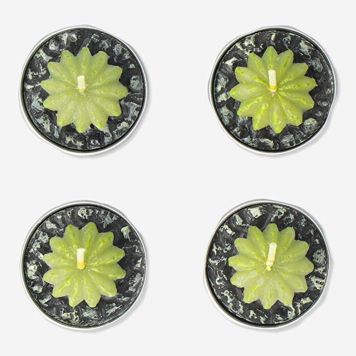 Flying Tiger Copenhagen 4'lü Yeşil Yuvarlak Kaktüs Mum