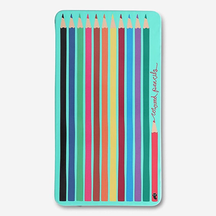 Flying Tiger Copenhagen Metal Kutulu Boya Kalemi Seti