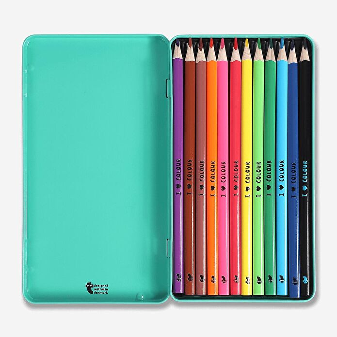 Flying Tiger Copenhagen Metal Kutulu Boya Kalemi Seti