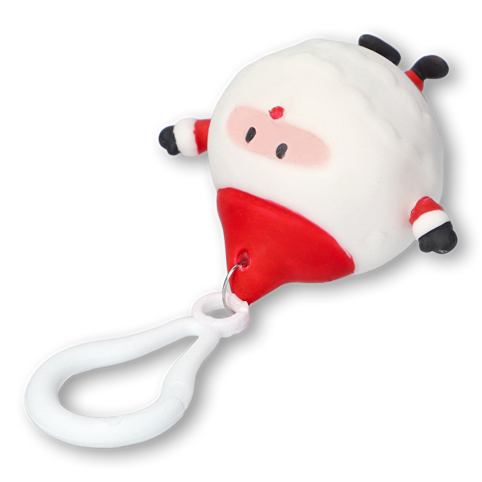 Flying Tiger Copenhagen Kırmızı Beyaz Noel Babalı Yumuşak Anahtarlık