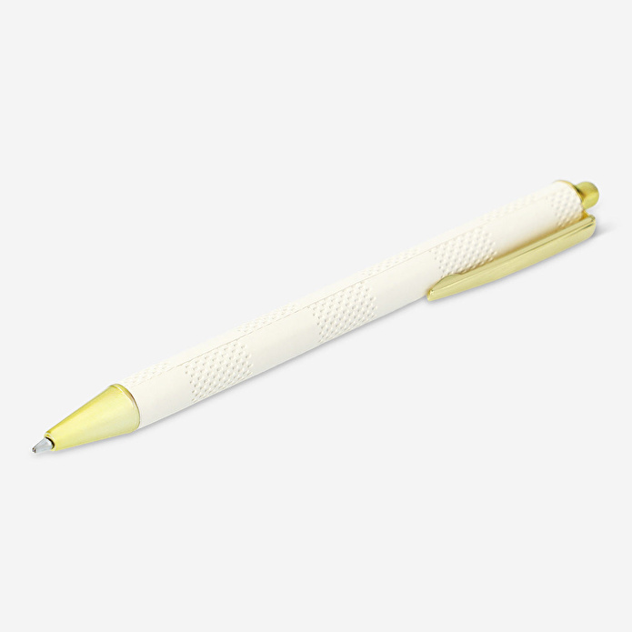 Flying Tiger Copenhagen Basmalı Beyaz ve Altın Tükenmez Kalem