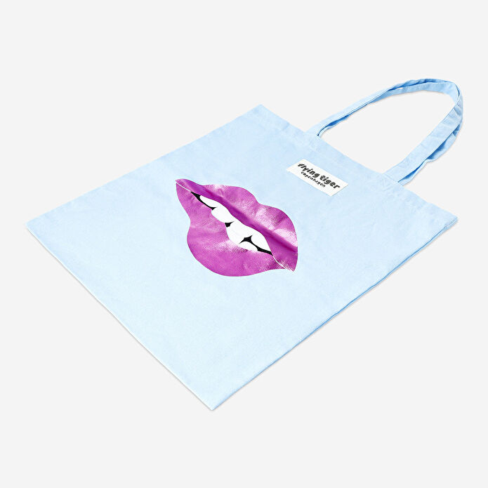 Flying Tiger Copenhagen Dudak Baskılı Bez Çanta