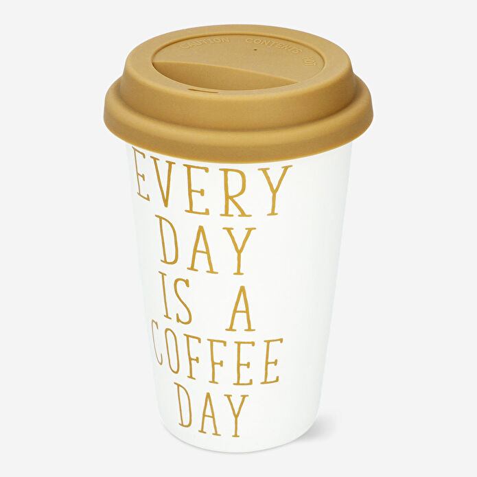 Flying Tiger Copenhagen Silikon Kapaklı Seramik Mug