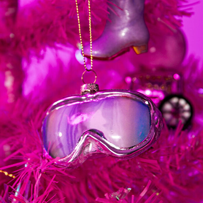 Flying Tiger Copenhagen Pembe Kayak Gözlüğü Yılbaşı Ağacı Süsü