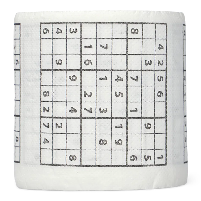 Flying Tiger Copenhagen Sudoku Desenli Beyaz Tuvalet Kağıdı