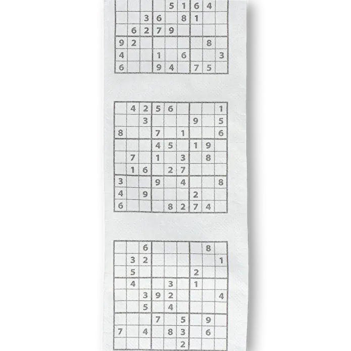 Flying Tiger Copenhagen Sudoku Desenli Beyaz Tuvalet Kağıdı