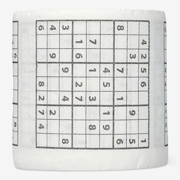 Flying Tiger Copenhagen Sudoku Desenli Beyaz Tuvalet Kağıdı